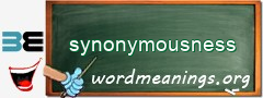 WordMeaning blackboard for synonymousness